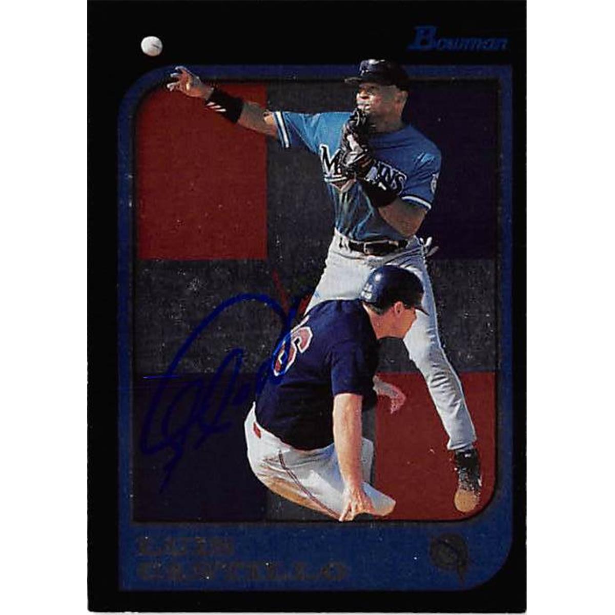 421196 Luis Castillo Autographed Baseball Card Florida Marlins 1997 Topps Bowman No.150 Home Town