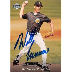 421205 Will Cunnane Autographed Baseball Card Florida Marlins Kane County Cougars FT 1995 Upper Deck No.116 Top Prospects