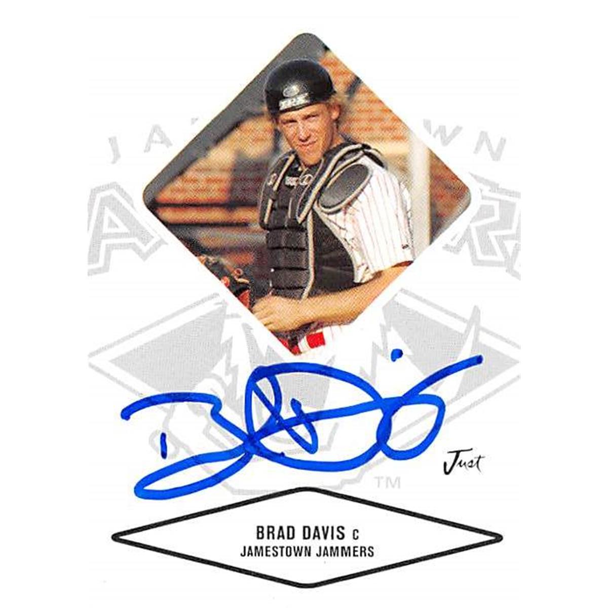 421217 Brad Davis Autographed Baseball Card Florida Marlins FT 2004 Just Minors No.14