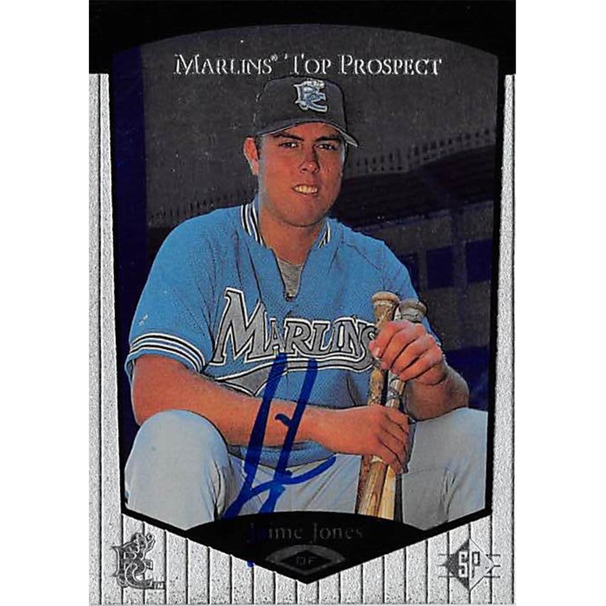 421441 Jaime Jones Autographed Baseball Card Florida Marlins FT 1998 Upper Deck No.58 Prospects