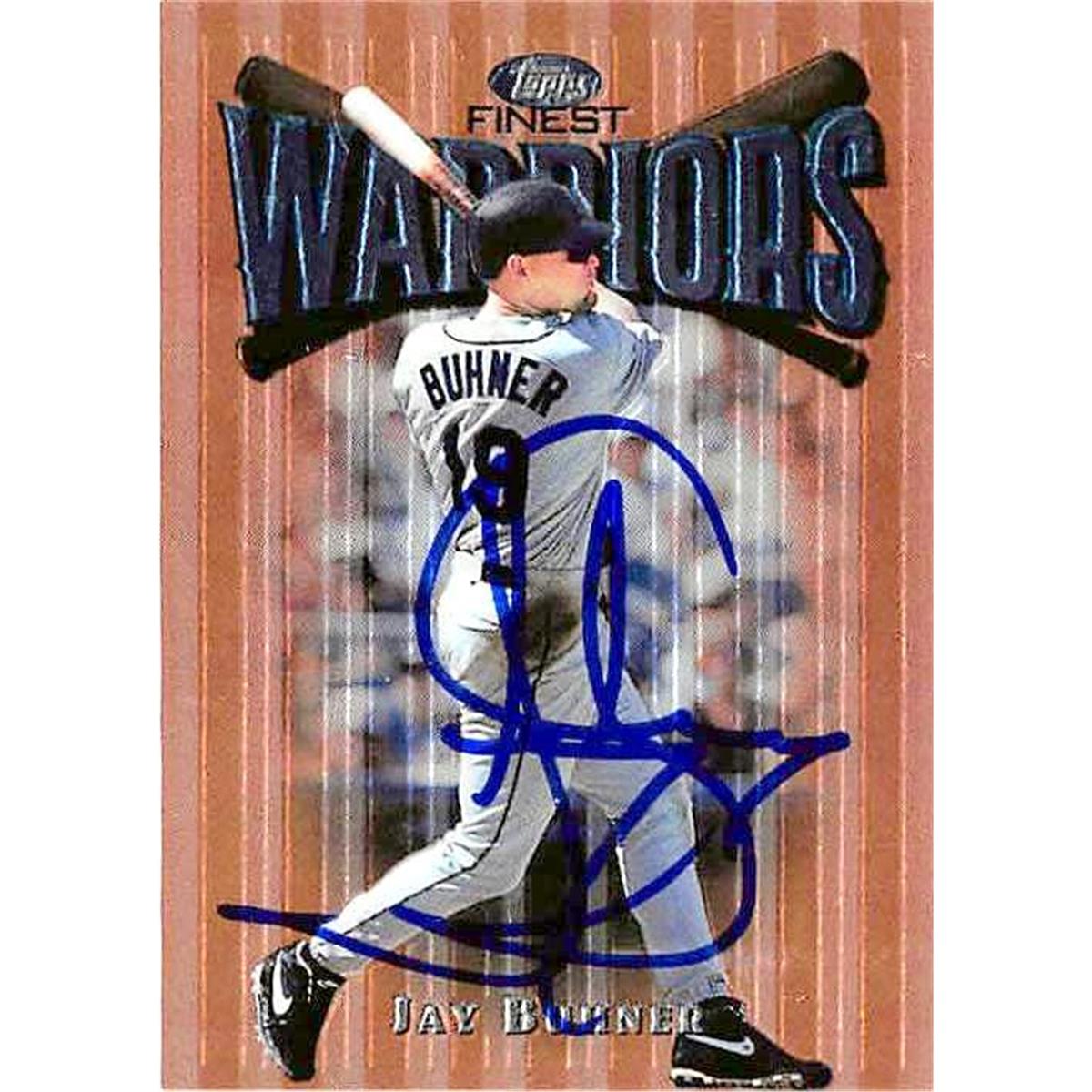 421564 Jay Buhner Autographed Baseball Card Seattle Mariners 1997 Topps Finest Warriors No.35 -  Autograph Warehouse