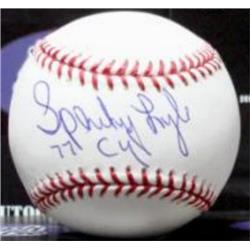 420723 Sparky Lyle Autographed Baseball Inscribed 77 Cy OMLB New York Yankees World Series Champion 1977 American League Award Winner -  Autograph Warehouse