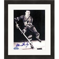 420733 Allan Stanley Autographed 8 x 10 in. Photo Toronto Maple Leafs No.2 Matted & Framed