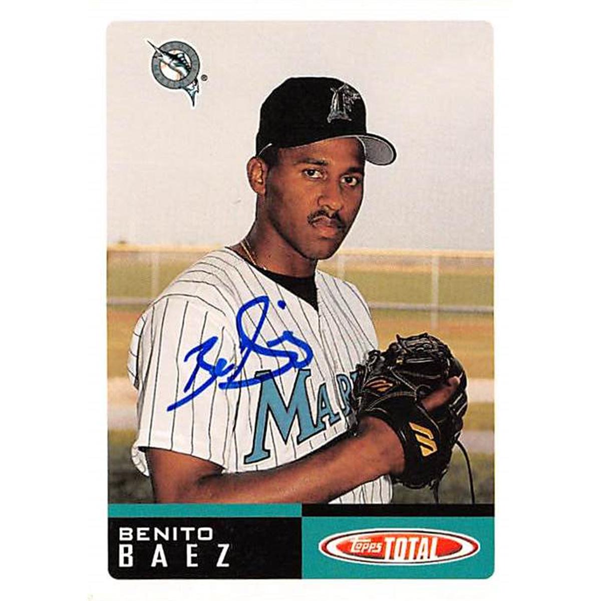 421111 Benito Baez Autographed Baseball Card Florida Marlins FT 2002 Topps Total No.51