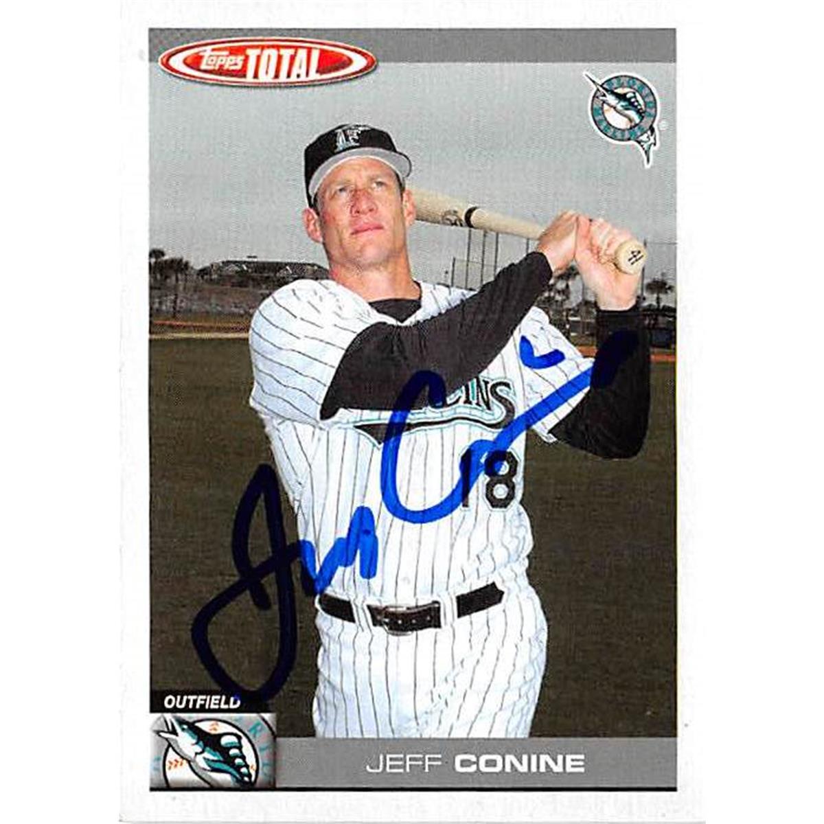421173 Jeff Conine Autographed Baseball Card Florida Marlins 2004 Topps Total No.237