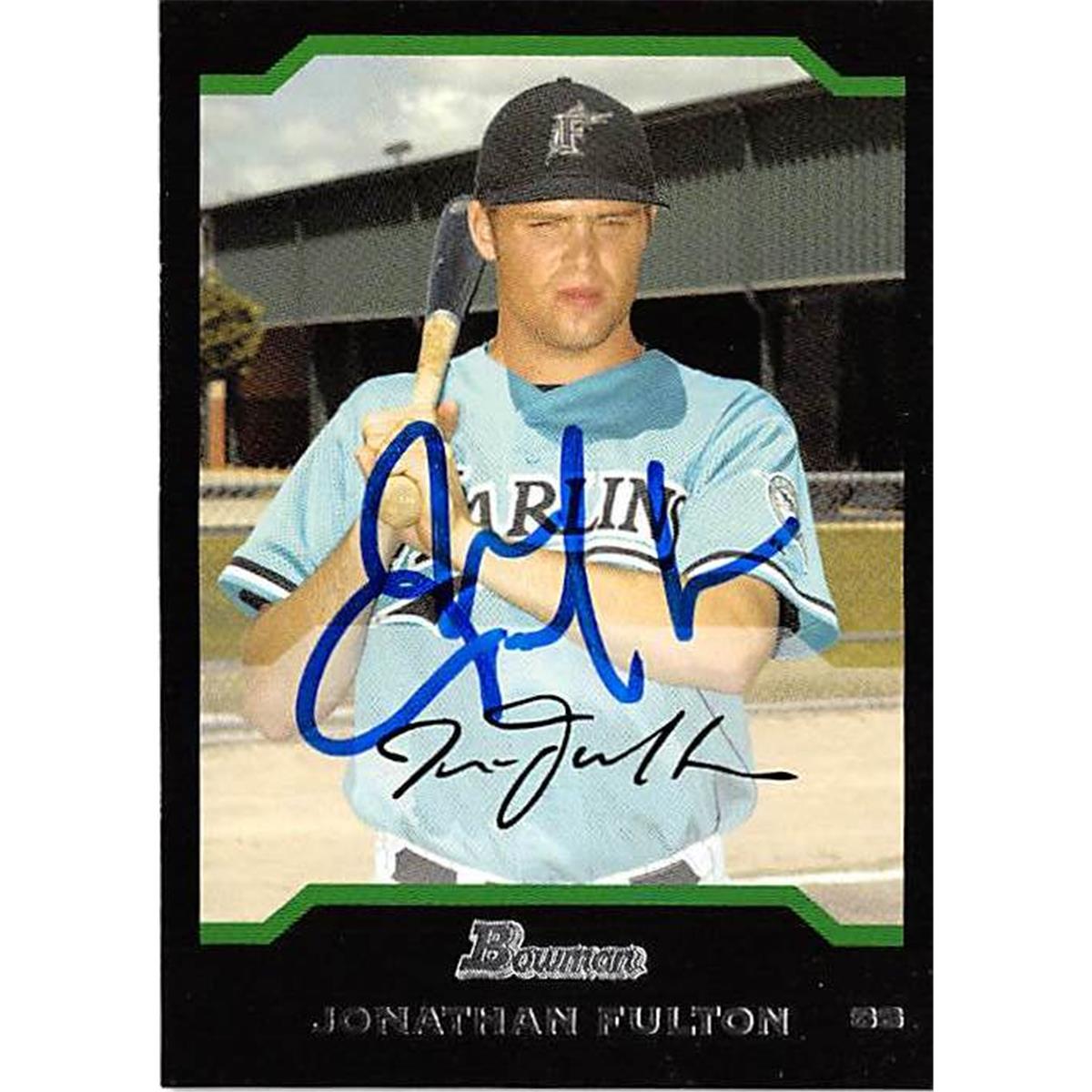 421297 Jonathan Fulton Autographed Baseball Card Florida Marlins FT 2004 Topps Bowman No.159