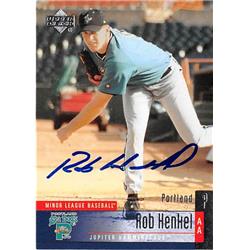 421365 Rob Henkel Autographed Baseball Card Florida Marlins Portland Seadogs FT 2003 Upper Deck Prospects No.112