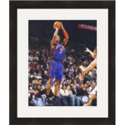 410052 Channing Frye Autographed 8 x 10 in. Photo New York Knicks No.1 Matted & Framed
