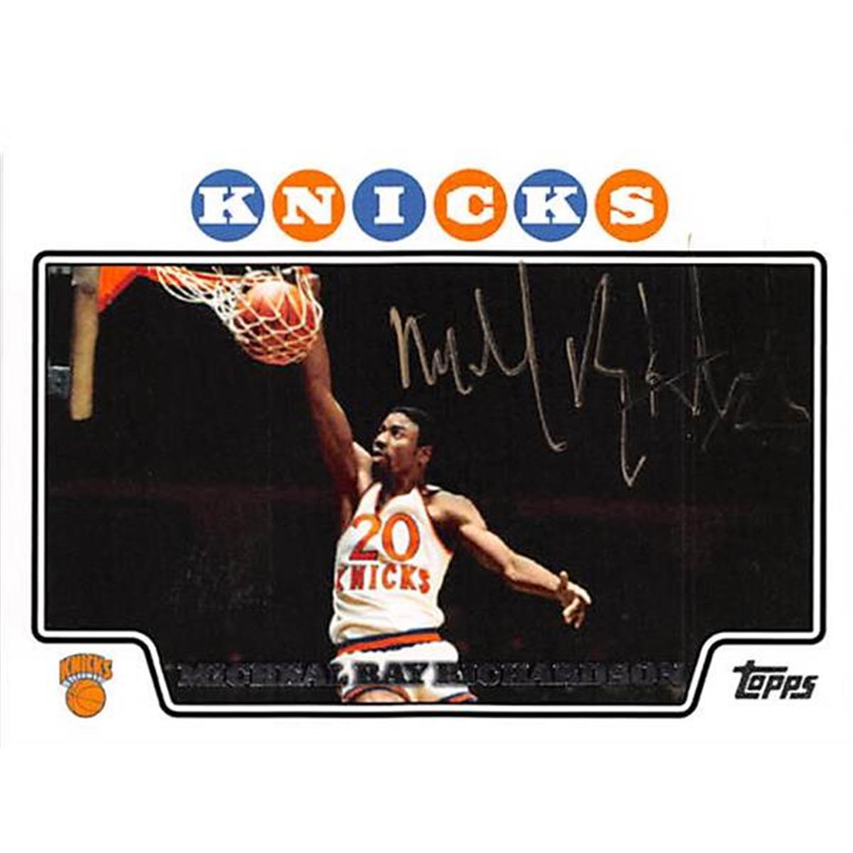 410165 Michael Ray Richardson Autographed Basketball Card New York Knicks All Star 2009 Topps No.186 Gold