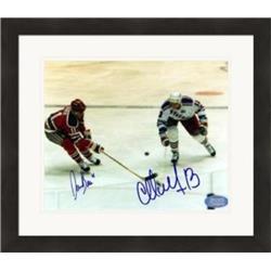 Sergei Nemchinov & Dave Barr Autographed 8 x 10 in. Photo New York Rangers 1994 Stanley Cup Champion Versus The Devils Game Action Matted & Framed