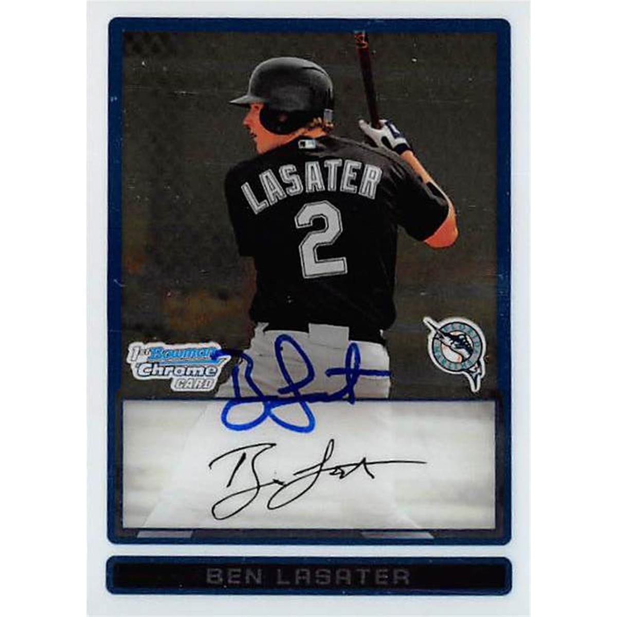 421471 Ben Lasater Autographed Baseball Card Florida Marlins FT 2009 Topps Bowman Chrome No.BCP37