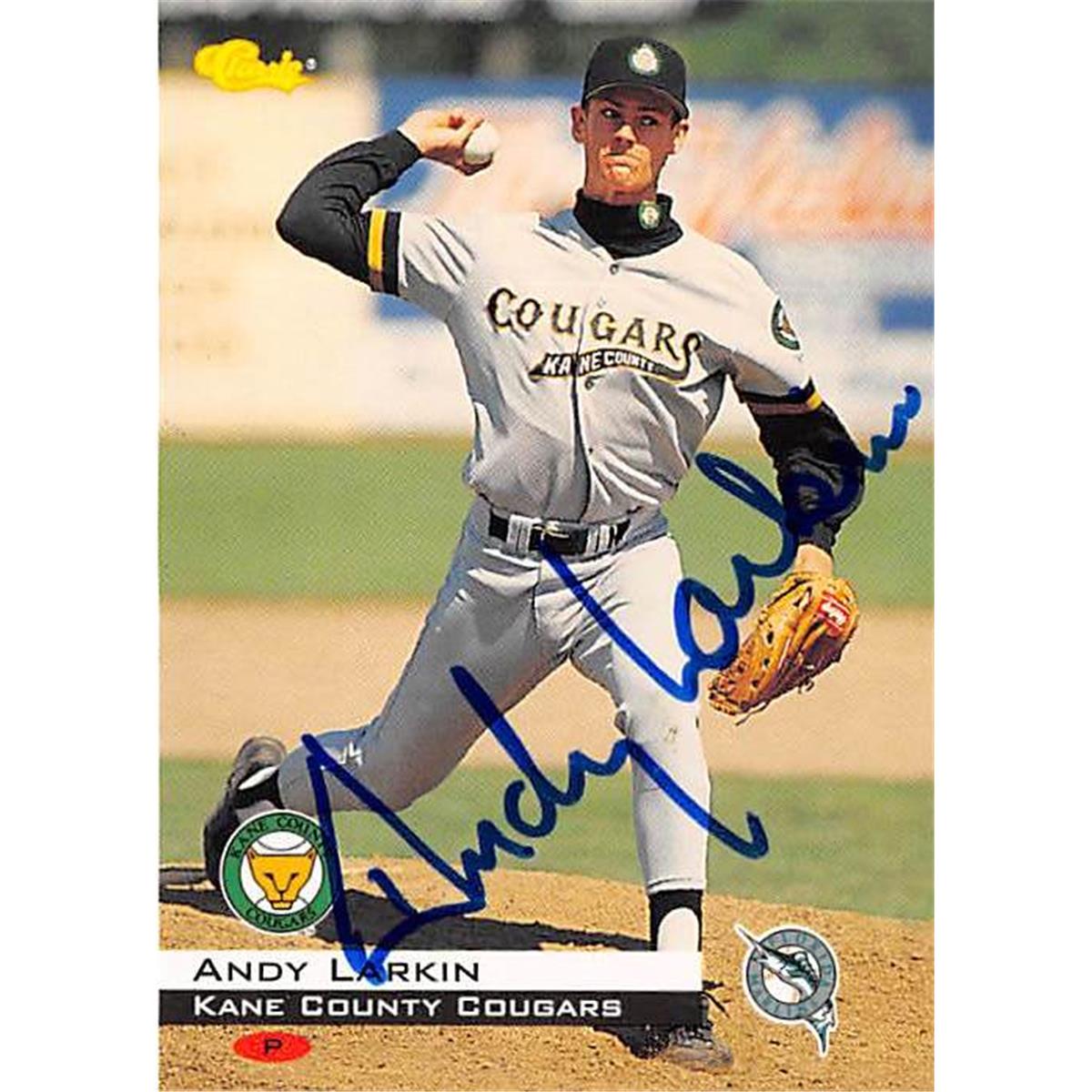 421507 Andy Larkin Autographed Baseball Card Florida Marlins FT 1994 Classic No.62