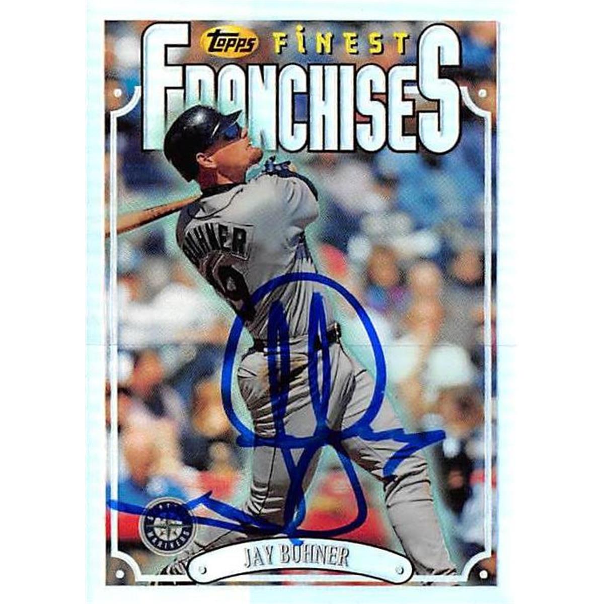 421570 Jay Buhner Autographed Baseball Card Seattle Mariners 1996 Topps Finest Franchises Refractor No.353 -  Autograph Warehouse