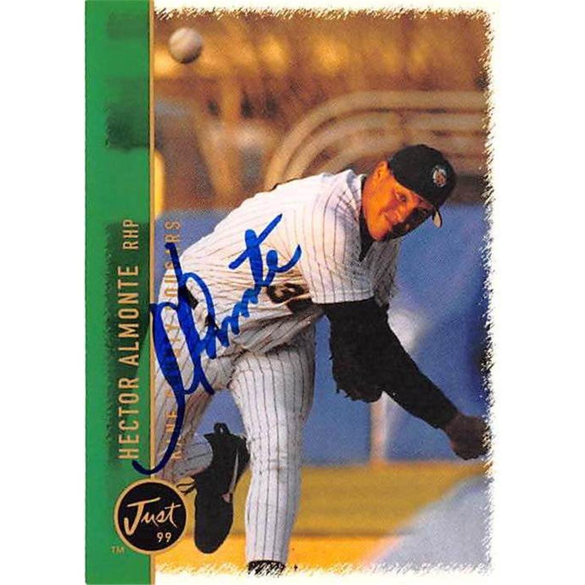Hector Almonte Autographed Baseball Card Florida Marlins Kane County Cougars FT 1999 Just Minors No.1