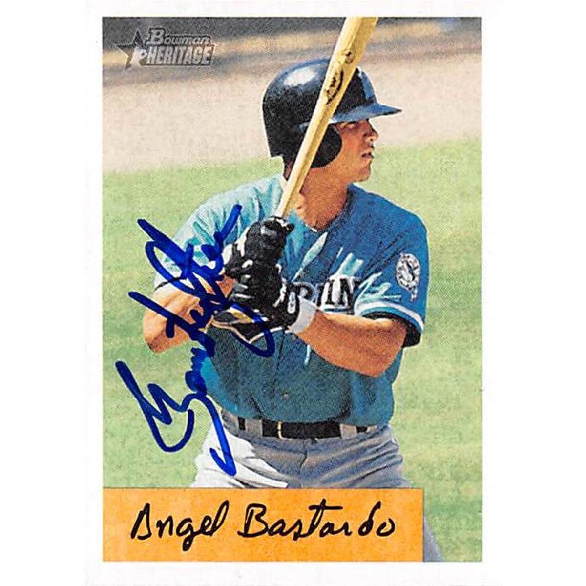421106 Fred Bastardo Autographed Baseball Card Florida Marlins FT 2012 Topps Heritage No.144