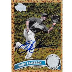 421118 Mike Cameron Autographed Baseball Card Miami Marlins 2011 Topps No.US141 Diamond Authentics Refractor -  Autograph Warehouse