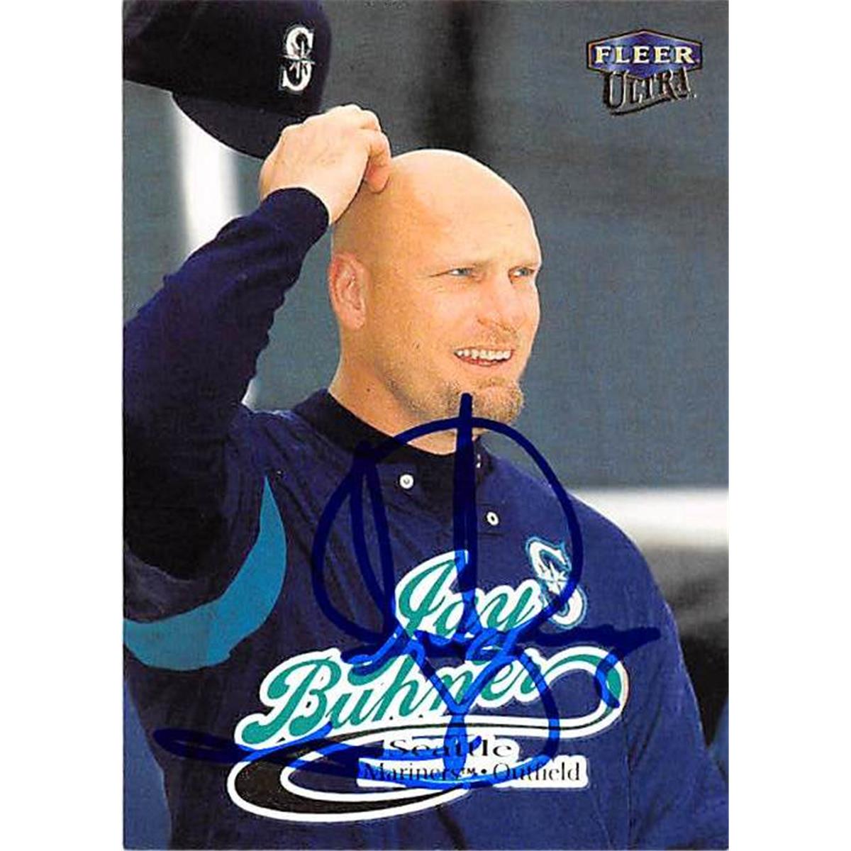 421516 Jay Buhner Autographed Baseball Card Seattle Mariners 1999 Fleer Ultra No.77