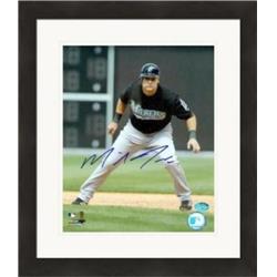 421778 Mike Jacobs Autographed 8 x 10 in. Photo Florida Marlins No.1 Matted & Framed
