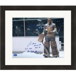 422274 Johnny Bower Autographed 8 x 10 in. Photo Toronto Maple Leafs Hockey Hall of Fame No.SC4 Inscribed SC 1967 HOF 76 Matted & Framed -  Autograph Warehouse