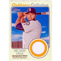 420894 Nelson Cruz Player Worn Jersey Patch Baseball Card Seattle Mariners All Star JC 2017 Topps Heritage No.CCRNC