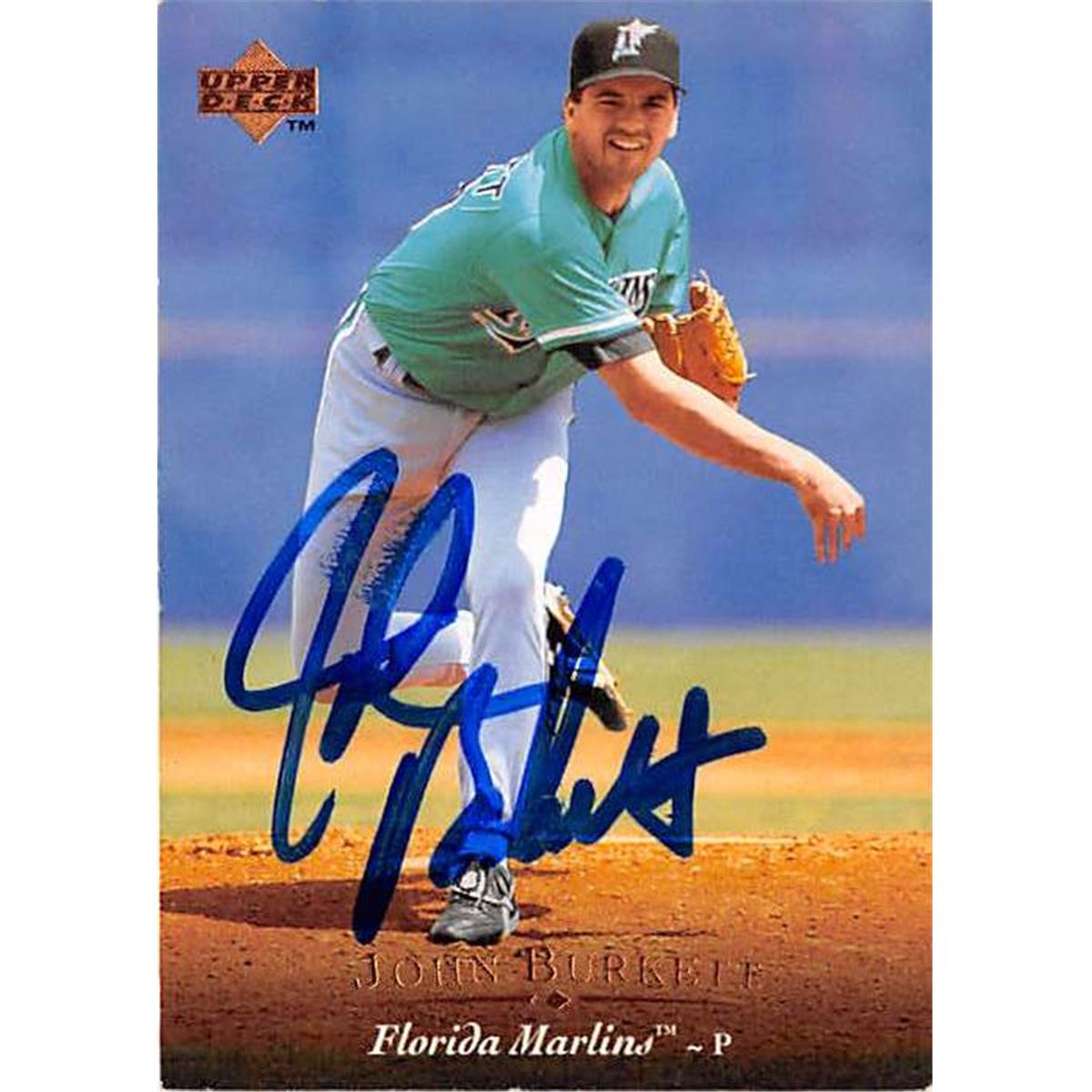 421082 John Burkett Autographed Baseball Card Florida Marlins 1995 Upper Deck No.353 -  Autograph Warehouse