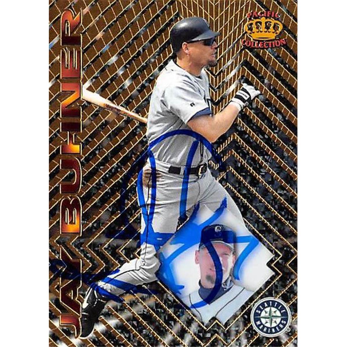 421530 Jay Buhner Autographed Baseball Card Seattle Mariners 1997 Pacific No.61
