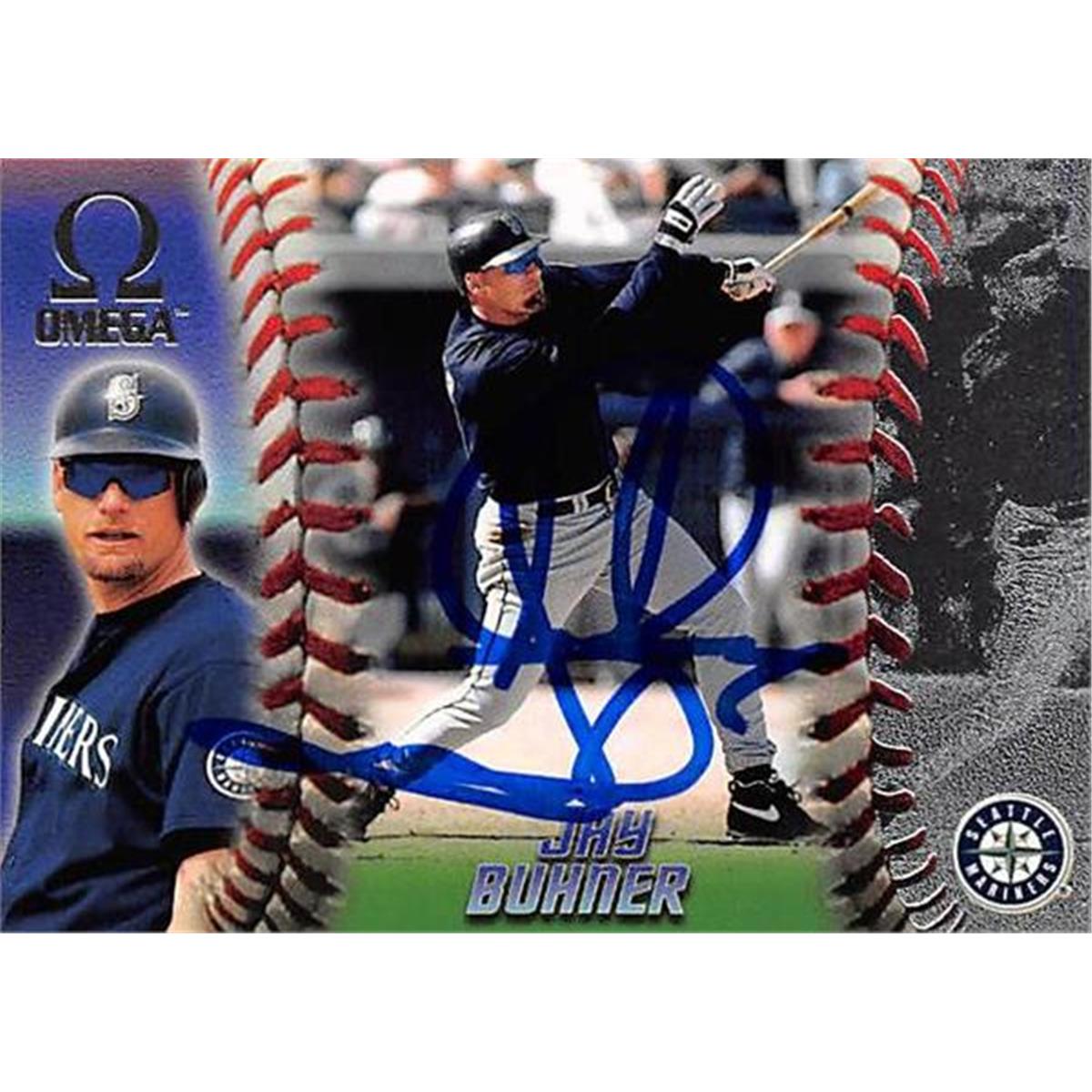 421540 Jay Buhner Autographed Baseball Card Seattle Mariners 1998 Pacific Omega No.217