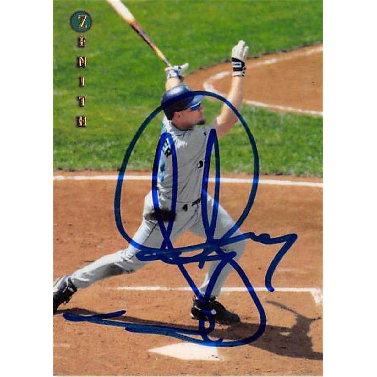 421554 Jay Buhner Autographed Baseball Card Seattle Mariners 1997 Pinnacle Zenith No.38