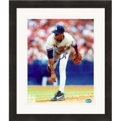 421761 Ramon Martinez Autographed 8 x 10 in. Photo Los Angeles Dodgers No.3 Matted & Framed
