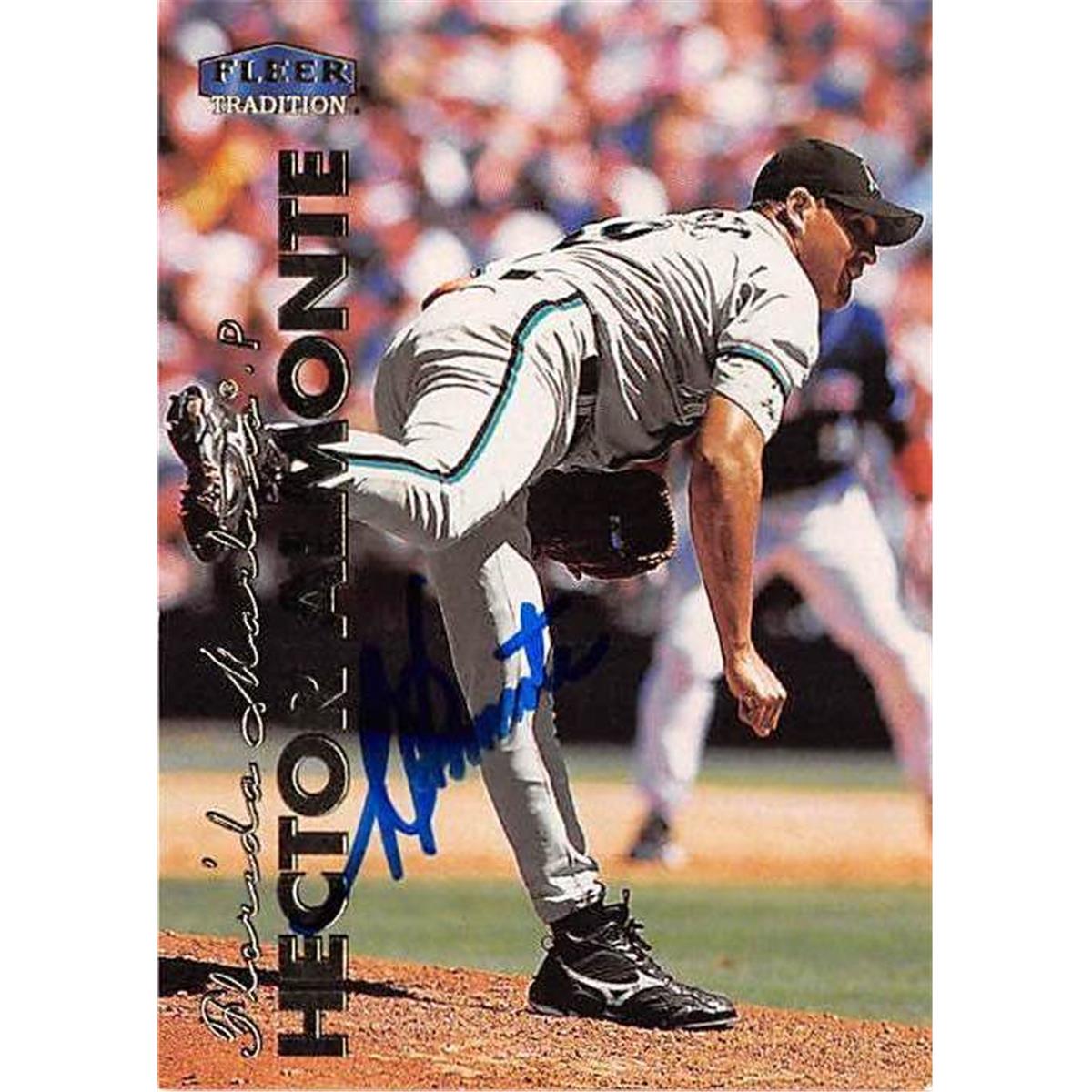 421036 Hector Almonte Autographed Baseball Card Florida Marlins 1999 Fleer Tradition No.U78