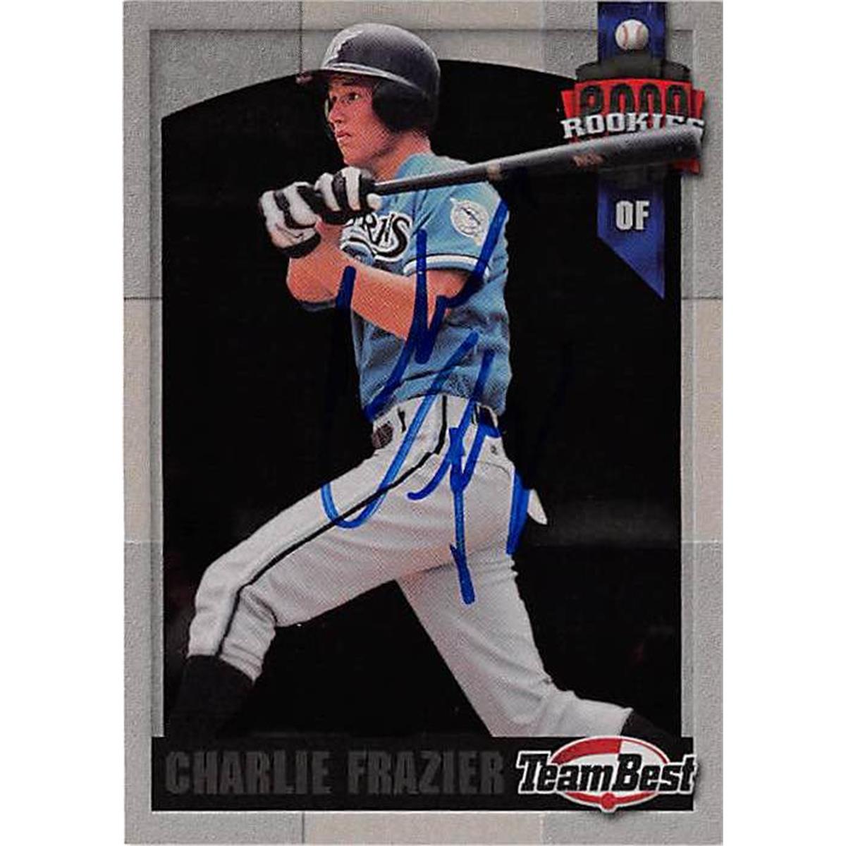 421273 Charlie Frazier Autographed Baseball Card Florida Marlins FT 2000 Team Best No.27 Silver