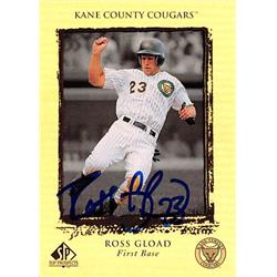 421322 Ross Gload Autographed Baseball Card Florida Marlins Kane County Cougars FT 1999 Upper Deck SP Prospects No.25