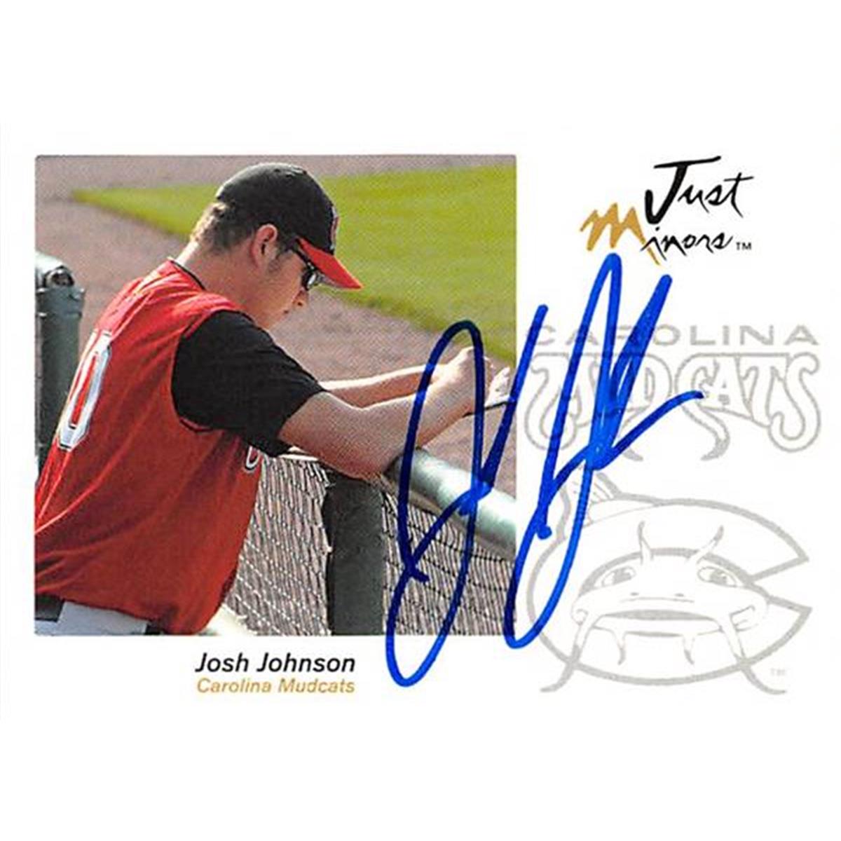 421419 Josh Johnson Autographed Baseball Card Florida Marlins FT 2005 Just Minors No.35