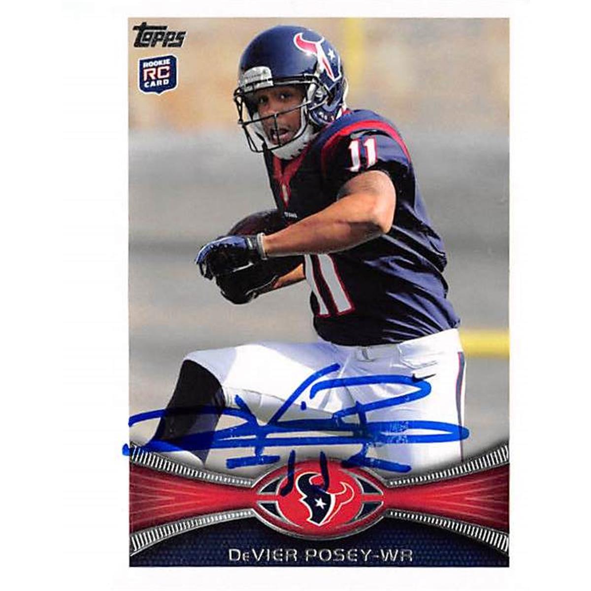 Picture of Autograph Warehouse 432574 Houston Texans 2012 Topps 28 Rookie Devier Posey Autographed Football Card