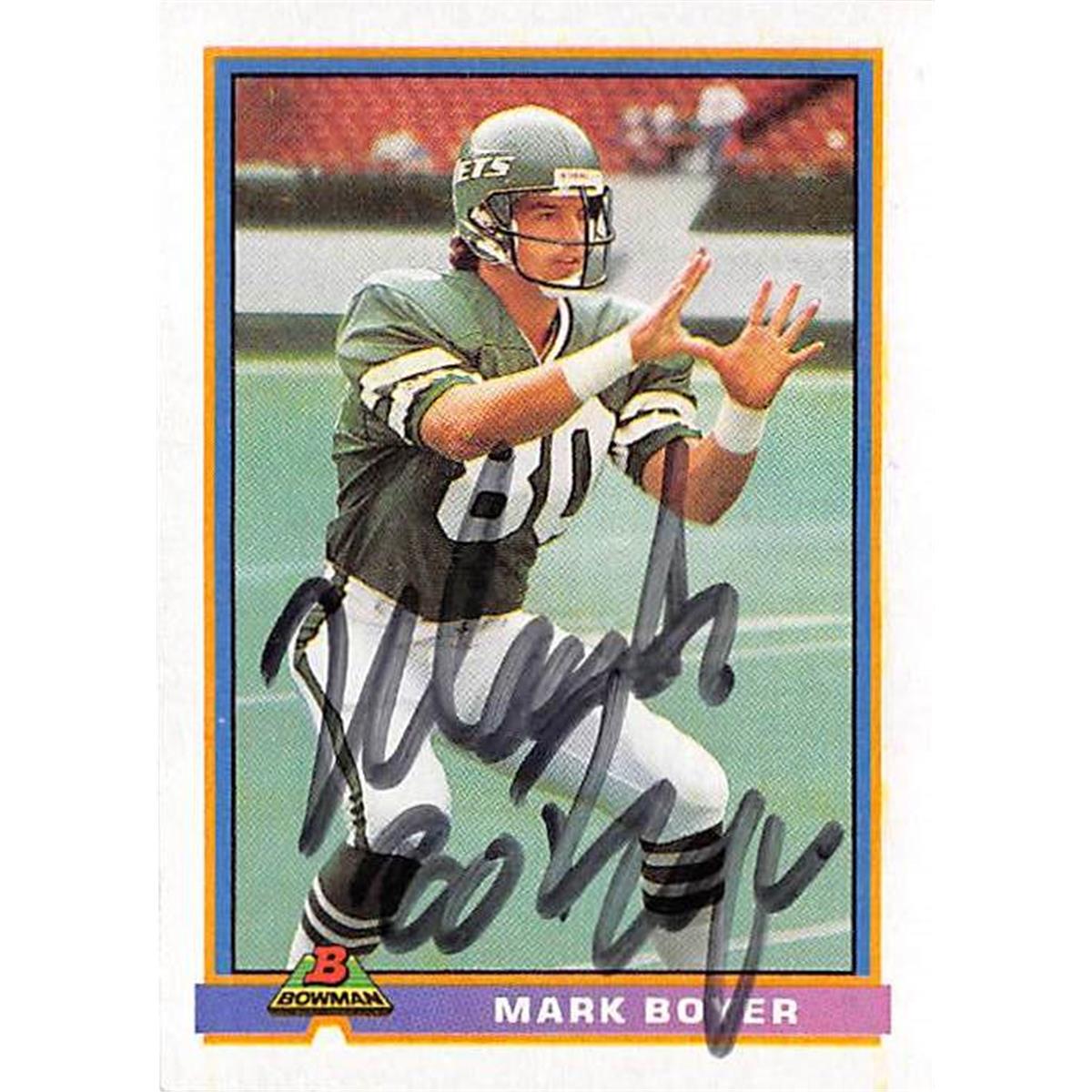 Picture of Autograph Warehouse 443988 New York Jets 1991 Topps Bowman 387 Mark Boyer Autographed Football Card
