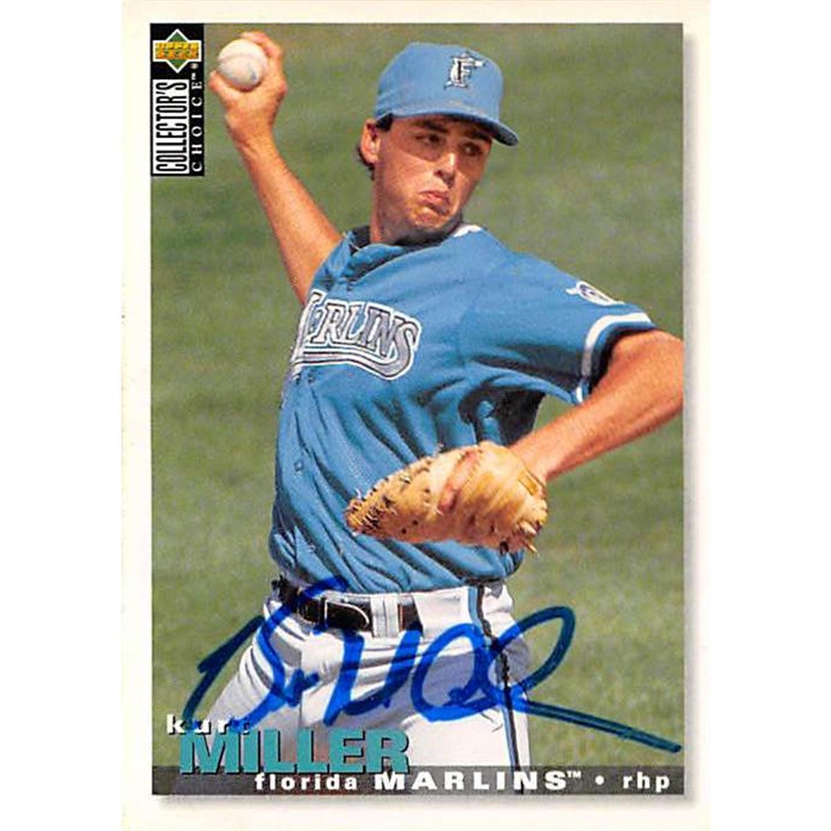 444054 University of Florida 1995 Upper Deck 298 Kurt Miller Autographed Baseball Card