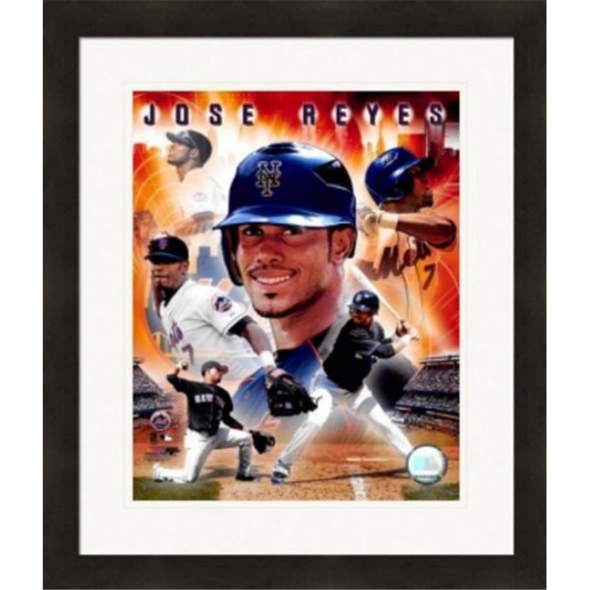 443232 8 x 10 in. New York Mets Jose Reyes Collage Matted & Framed Photo
