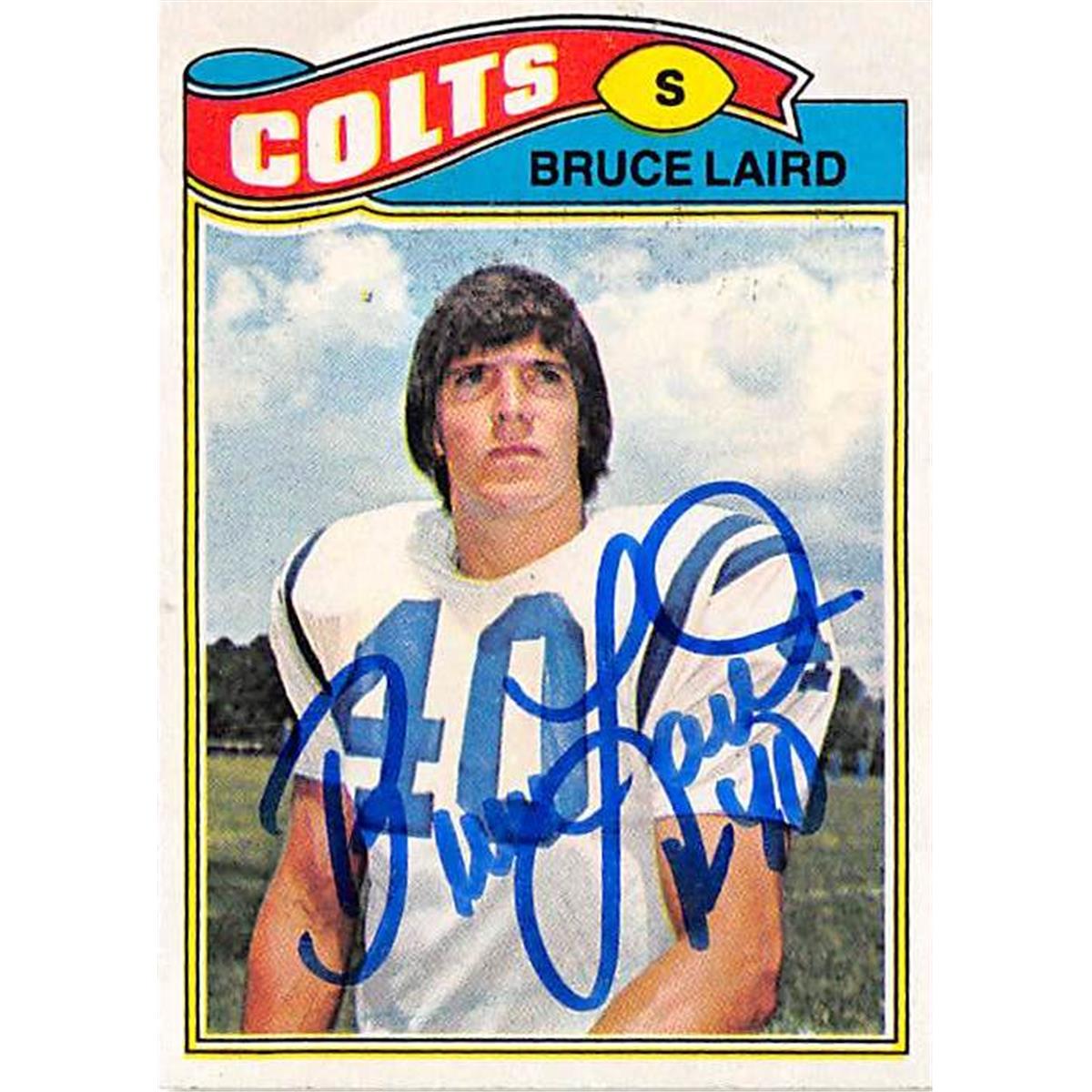 Picture of Autograph Warehouse 443907 University of Maryland&#44; Baltimore County 1977 Topps 249 Bruce Laird Autographed Football Card