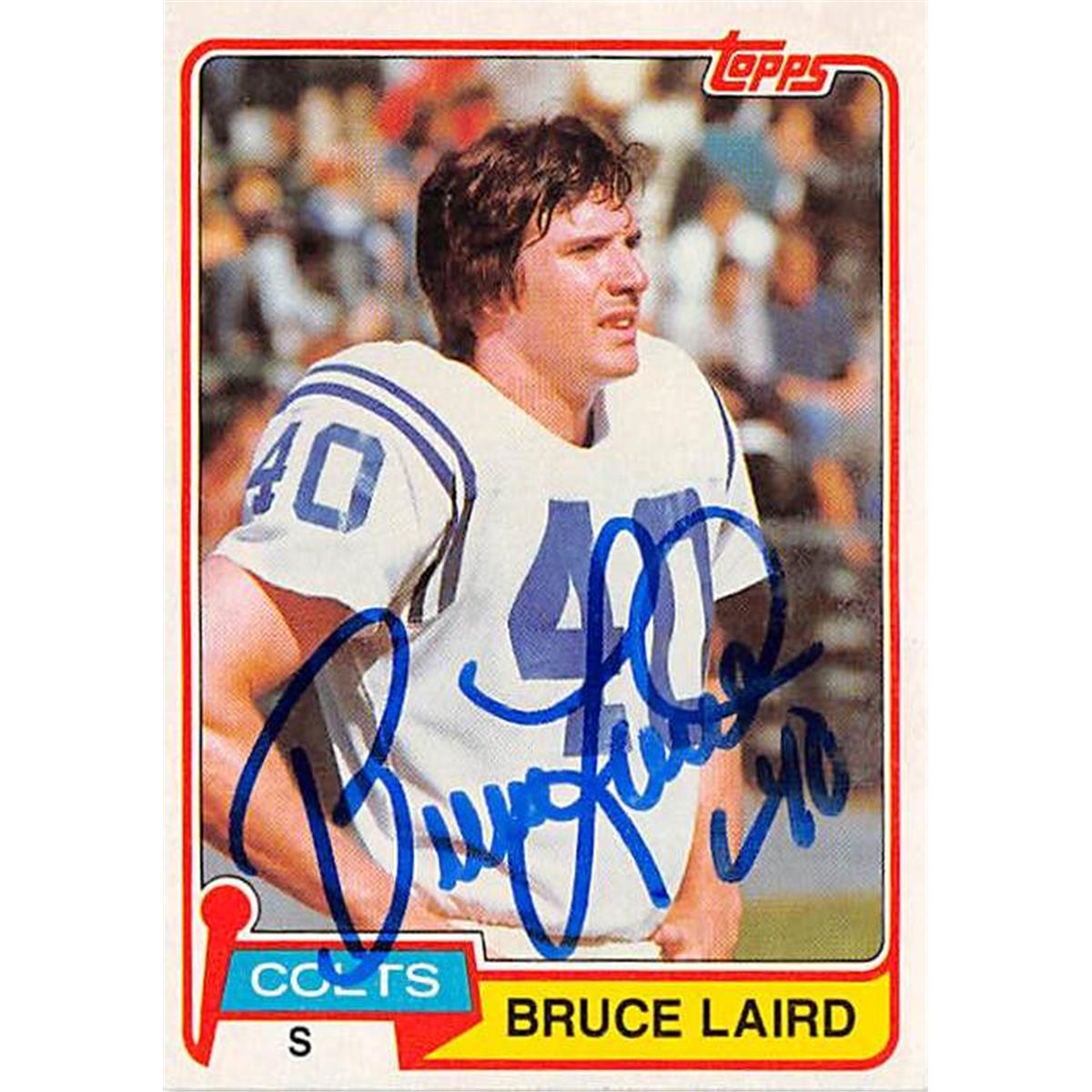 Picture of Autograph Warehouse 443911 University of Maryland&#44; Baltimore County 1981 Topps 326 Bruce Laird Autographed Football Card