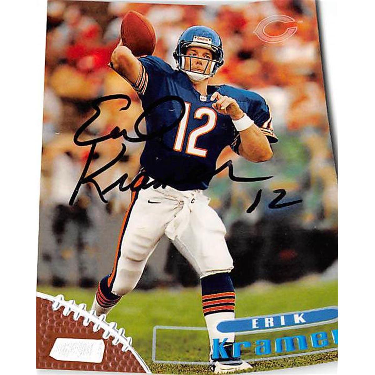 Picture of Autograph Warehouse 443940 Chicago Bears 1998 Topps Stadium Club 144 Erik Kramer Autographed Football Card