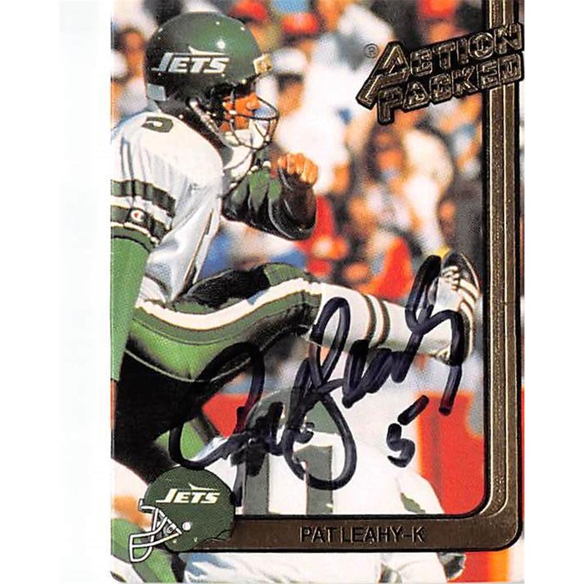Picture of Autograph Warehouse 443995 New York Jets 1991 Action Packed 195 Pat Leahy Autographed Football Card