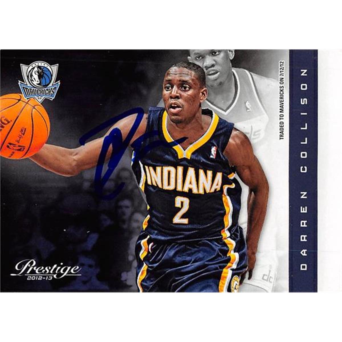 Picture of Autograph Warehouse 444490 Indiana Pacers 2012 Panini Prestige 27 Darren Collison Autographed Basketball Card