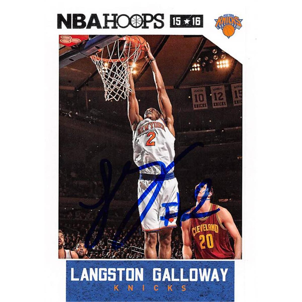 Picture of Autograph Warehouse 444527 New York Knicks 2015 Panini Hoops 4 Langston Galloway Autographed Basketball Card