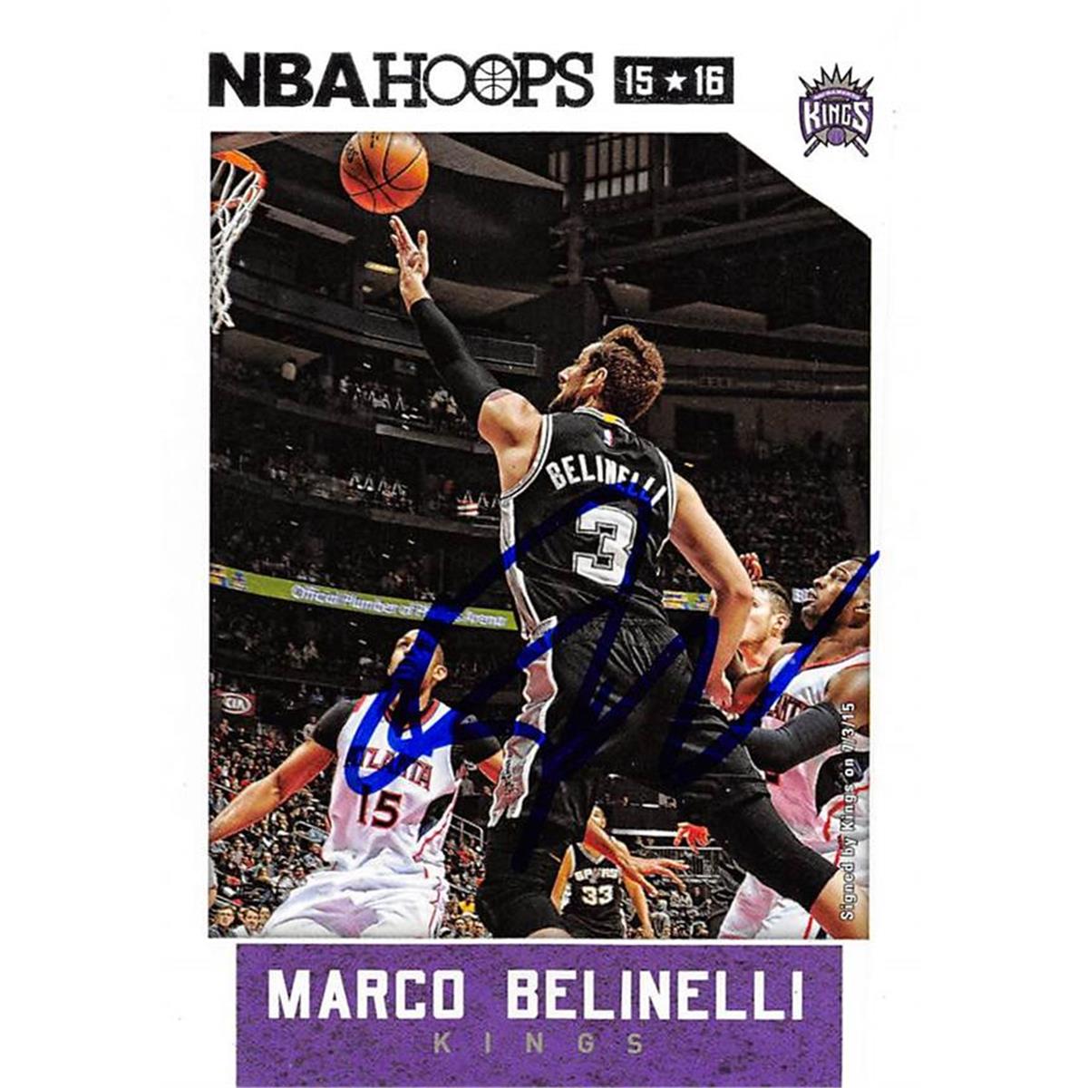 Picture of Autograph Warehouse 444544 2015 Panini Hoops 94 Marco Belinelli Autographed Basketball Card