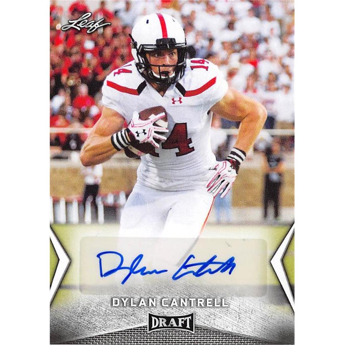 Picture of Autograph Warehouse 444664 Texas Tech University 2018 Leaf Draft Rookie BADC3 Dylan Cantrell Autographed Football Card