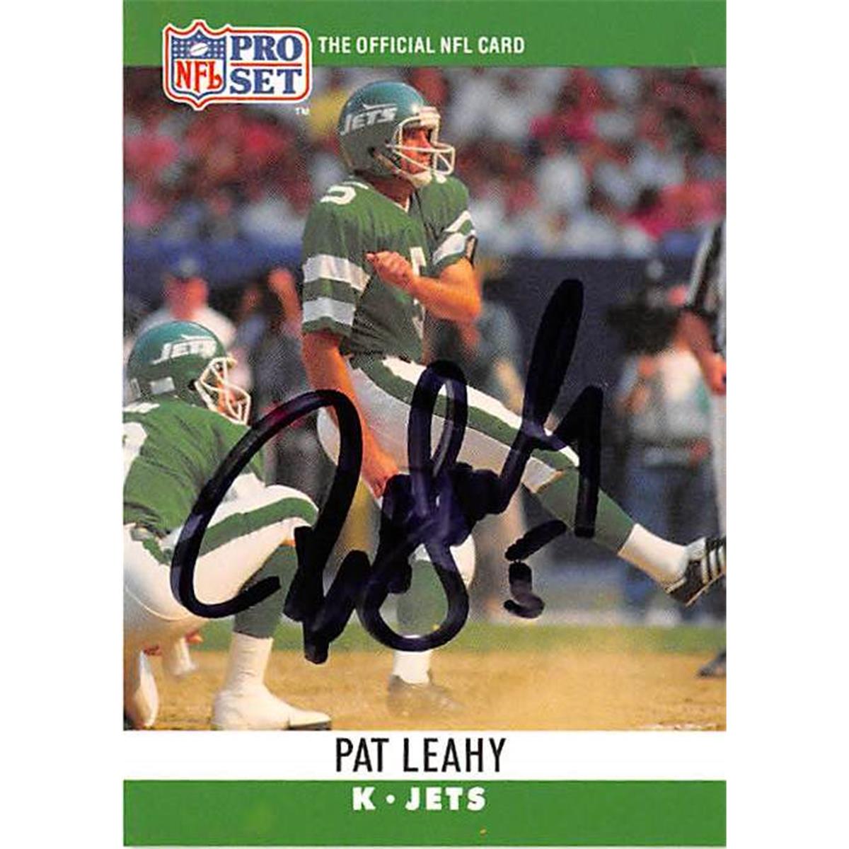 Picture of Autograph Warehouse 444736 New York Jets 1990 Pro Set 237 Pat Leahy Autographed Football Card