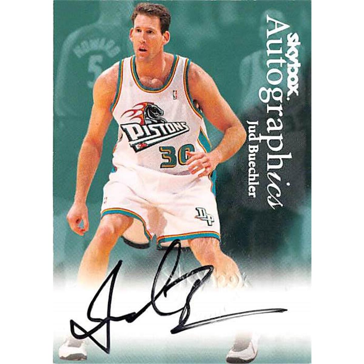 Picture of Autograph Warehouse 444448 Detroit Pistons 1999 Skybox 30 Jud Buechler Autographed Basketball Card