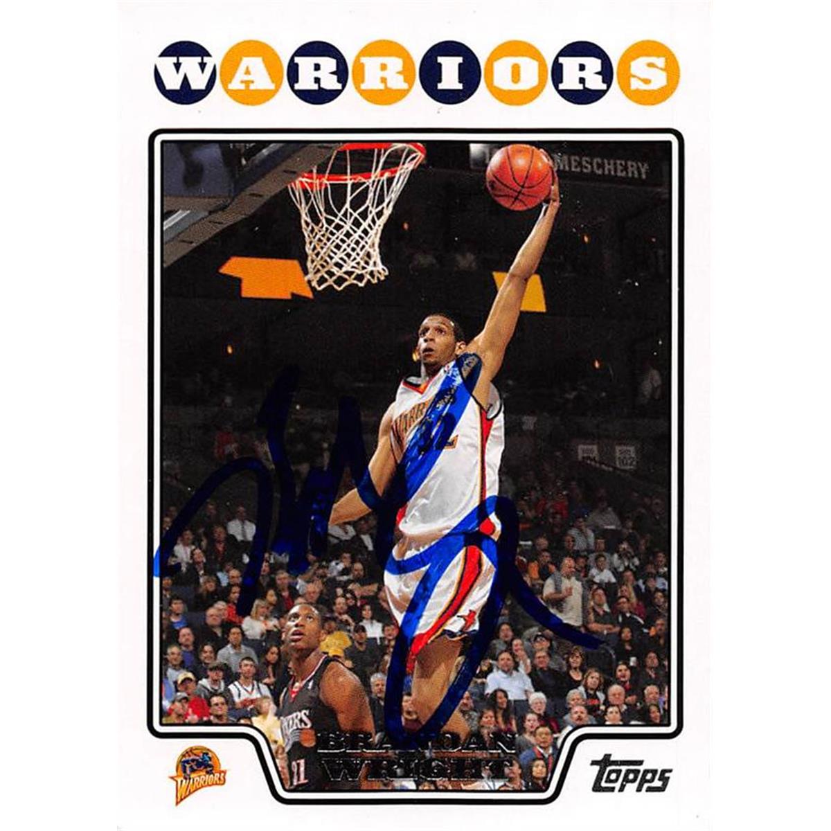 Picture of Autograph Warehouse 444486 Golden State Warriors 2008 Topps 88 Brandon Wright Autographed Basketball Card