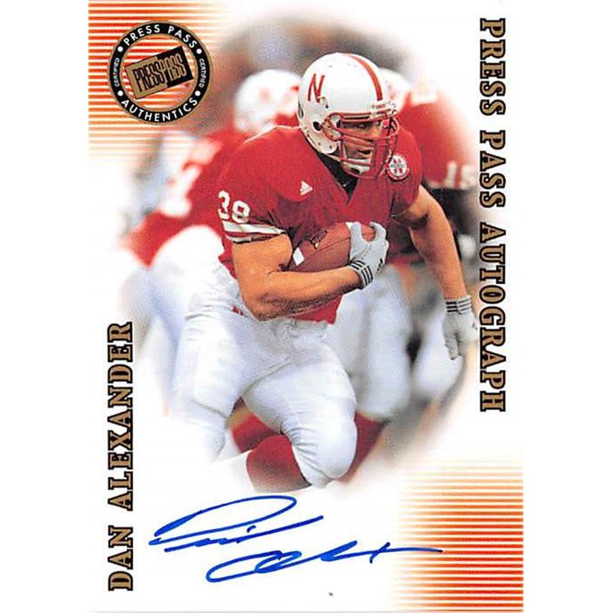 Picture of Autograph Warehouse 444606 University of Nebraska Omaha 2001 Press Pass Rookie 38 Dan Alexander Autographed Football Card