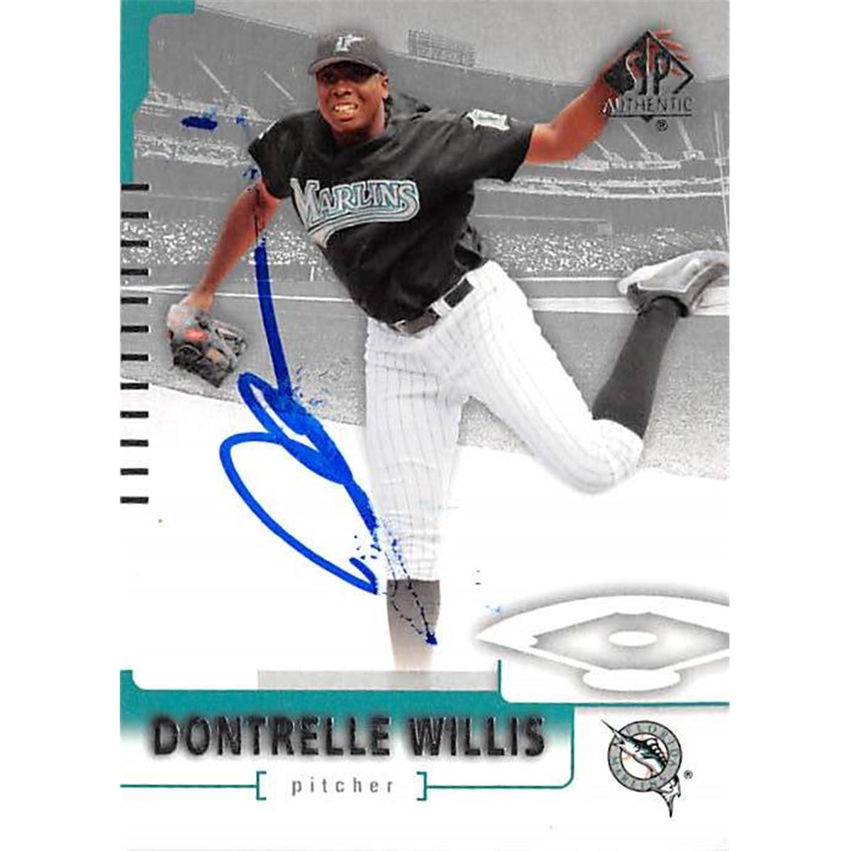 444222 Dontrelle Willis Autographed Baseball Card 2004 Upper Deck Sp Authentic No. 80 for Florida Marlins